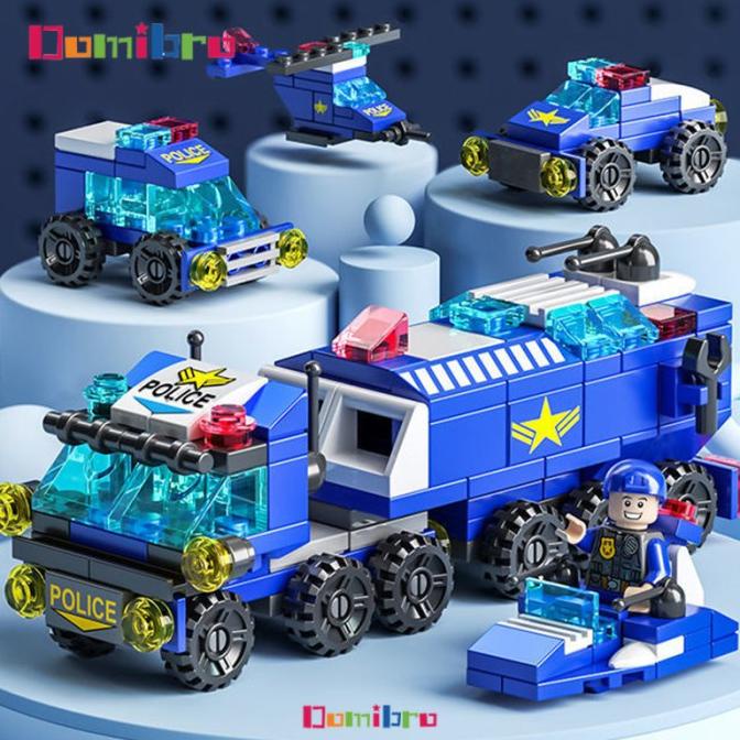#####] Mainan Balok Susun Lego City Polisi Mainan Edukasi Anak