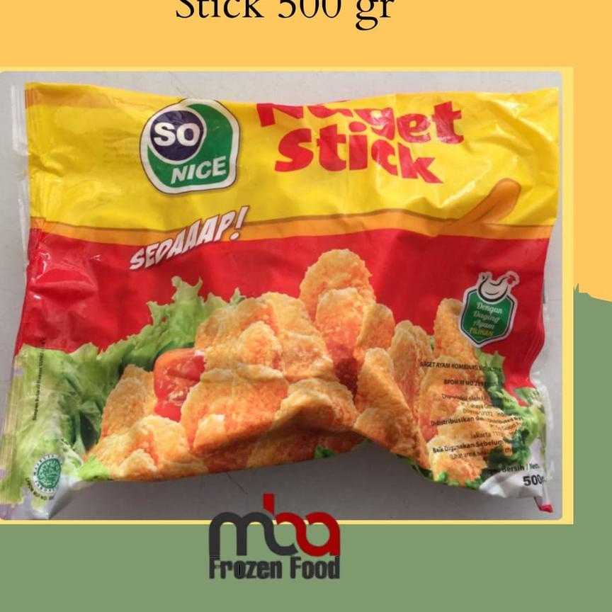 

Grosiran Murah So Nice Nugget Stick 500 gr - FROZENFOOD