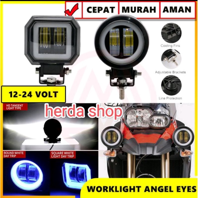 WORK LIGHT LAMPU TEMBAK SOROT LED CWL 2 MATA LENSA 4D CREE 20W