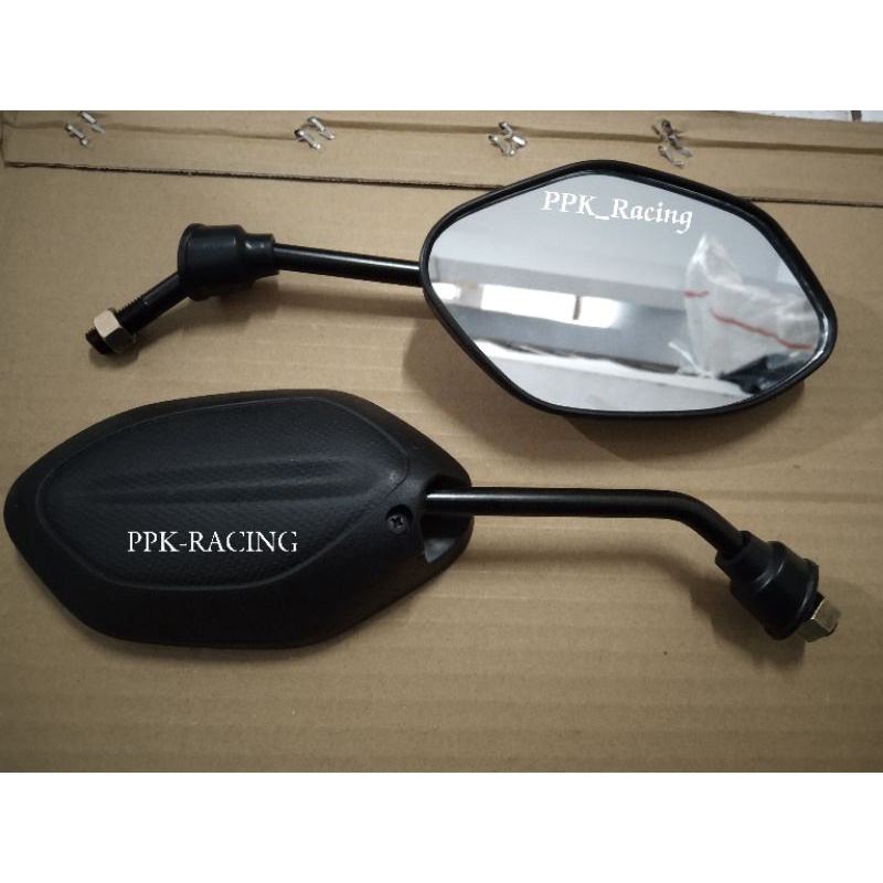 Spion Honda Model Beat Tanggung Tangkai Crome-Hitam Semua Motor