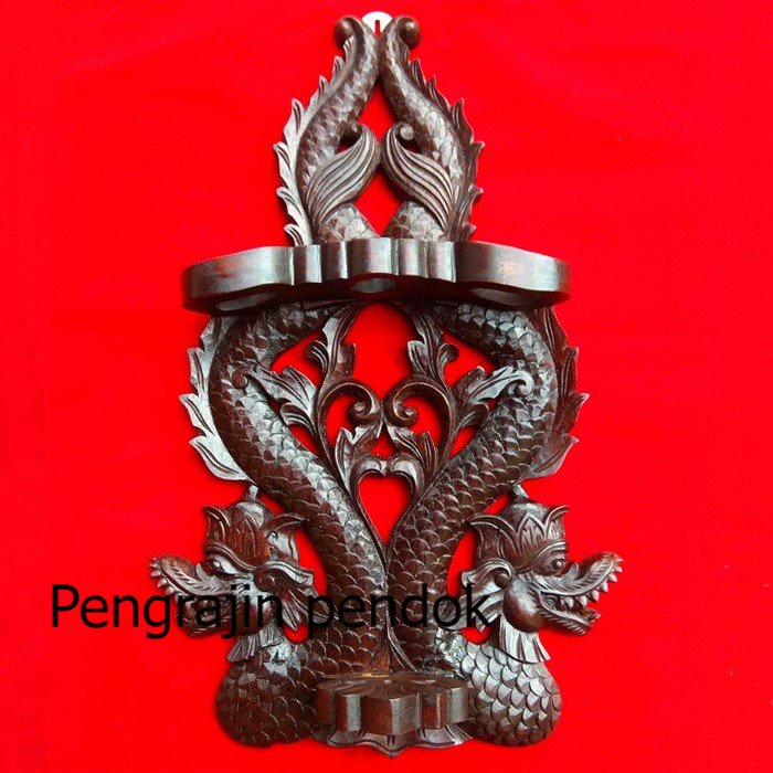 Blawong Keris Tombak Pusaka Isi 3 Ukir Naga Kembar