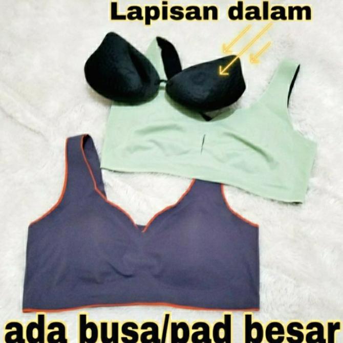 Sport Bra Seamless / Bh Wanita Jumbo Big Size Premium / Push Bra Sexy