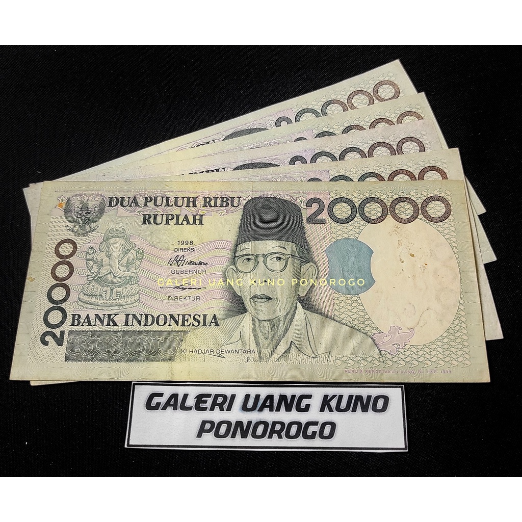 (BAGUS) Uang Kuno 20000 Rupiah Ki Hajar Dewantara sesuai foto