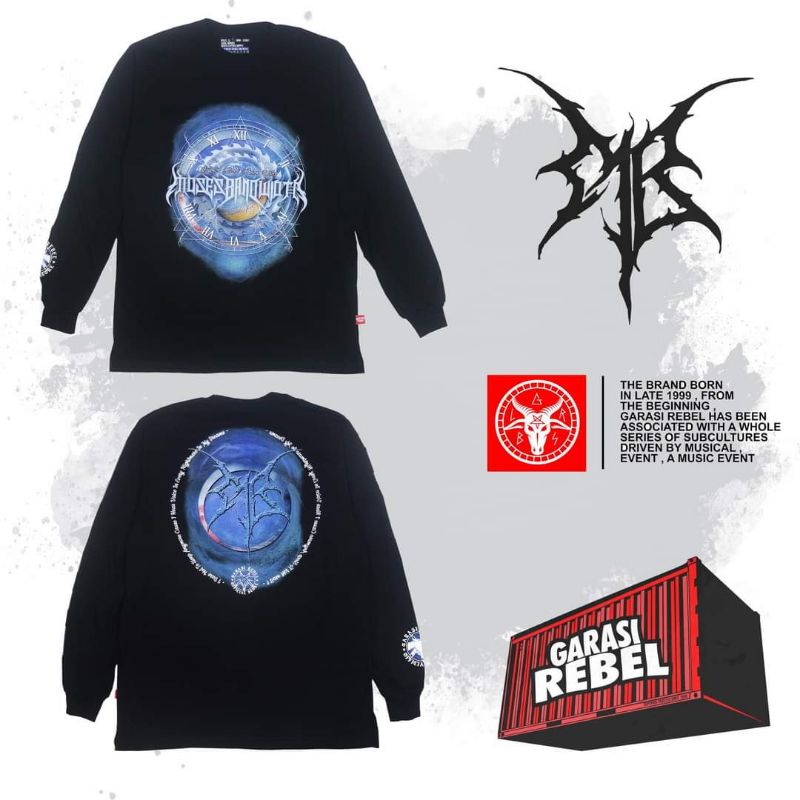 COD✅️ LONGSLEVE MOSES BANDWIDTH KAOS BAMD METAL LENGAM PANJANG GARASI REBEL