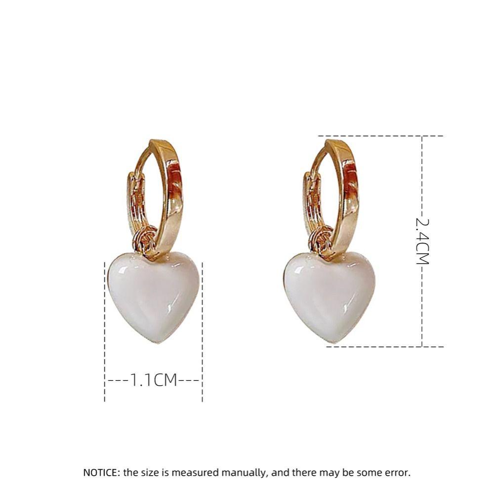 Mxbeauty Anting Menjuntai Wanita Fashion Perhiasan Desain Sederhana Warna Putih Manis Warna Hijau Bentuk Kubus Enamel Alloy Fashion Hoop Earrings