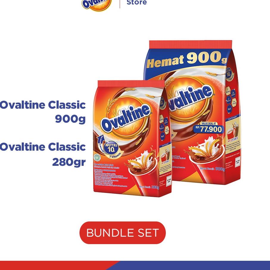 

artl2L6x--[Paket Bundle] Ovaltine Classic 900g dan Ovaltine Classic 280g