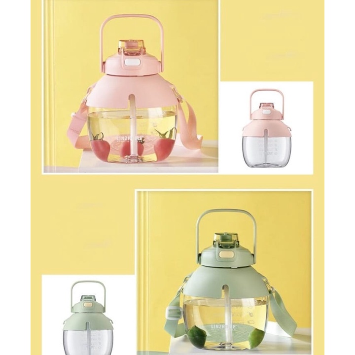 Botol Air Minum Kapasitas 1200ML Dengan Sedotan