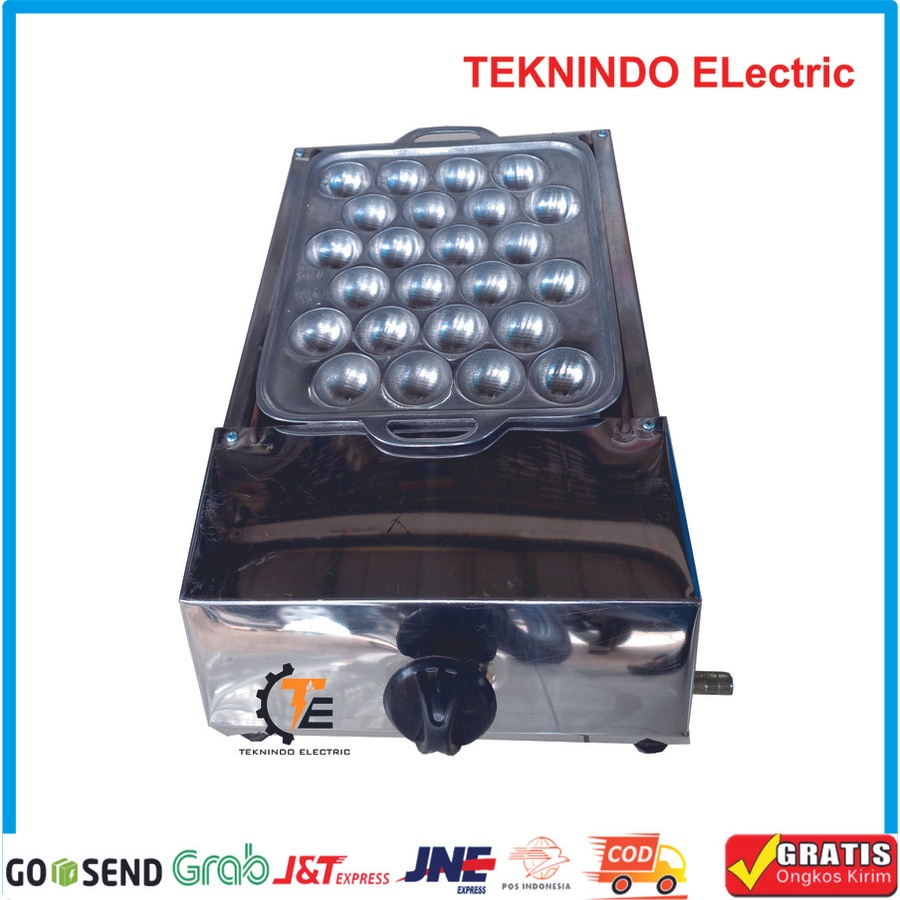kompor gas takoyaki 24L 1tungku + Cetakan