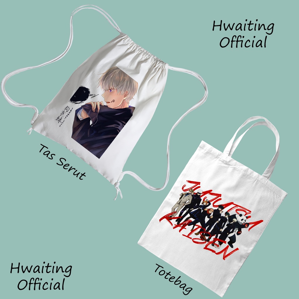 Tote Bag Anime Jujutsu Kaisen JJK Gojo Satoru Megumi Nobara Itadori Yuuji