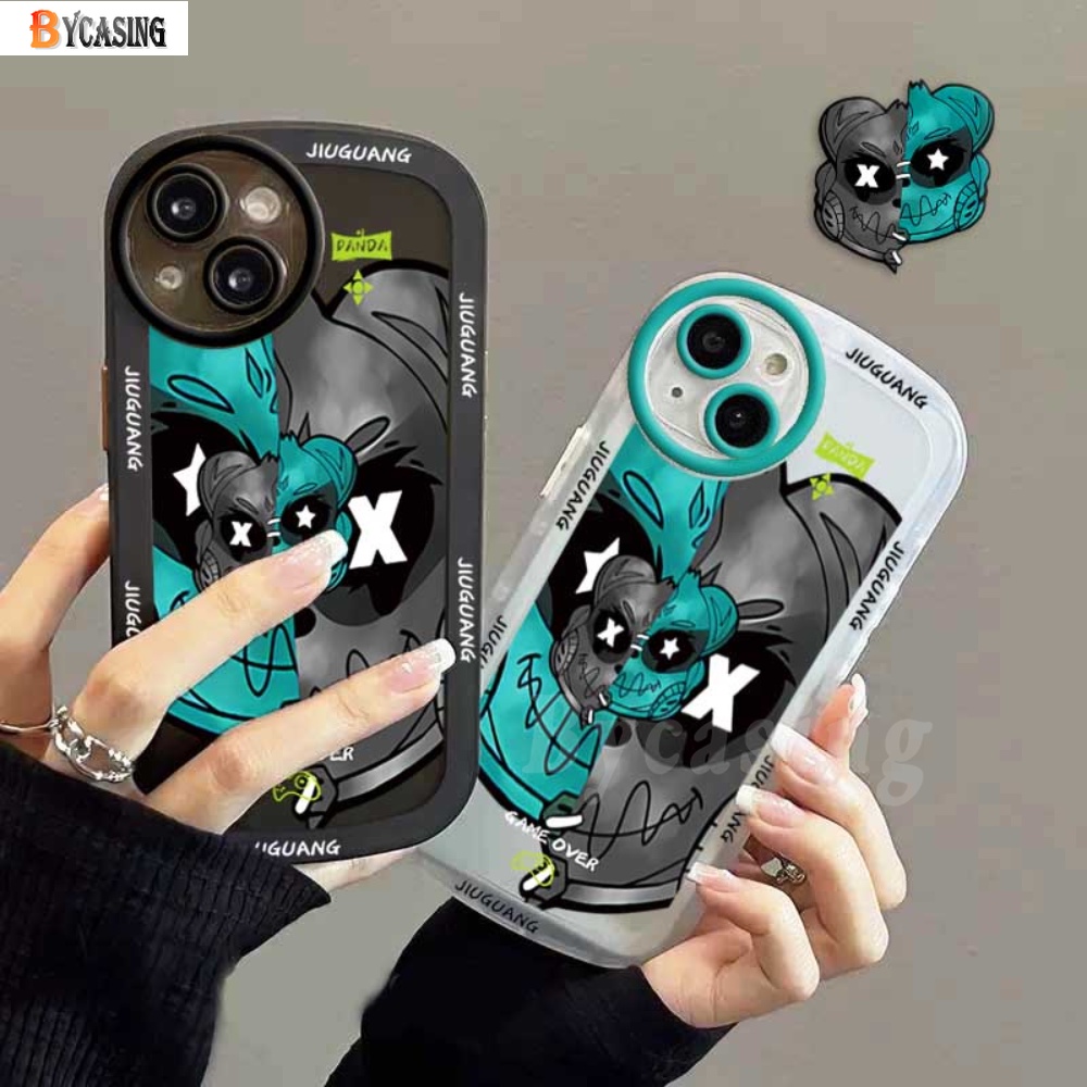 Casing Soft Case TPU Motif Doodle Bear Untuk iPhone 14 Pro MAX 11 13 XR XS MAX 6 6S 7 8 Plus