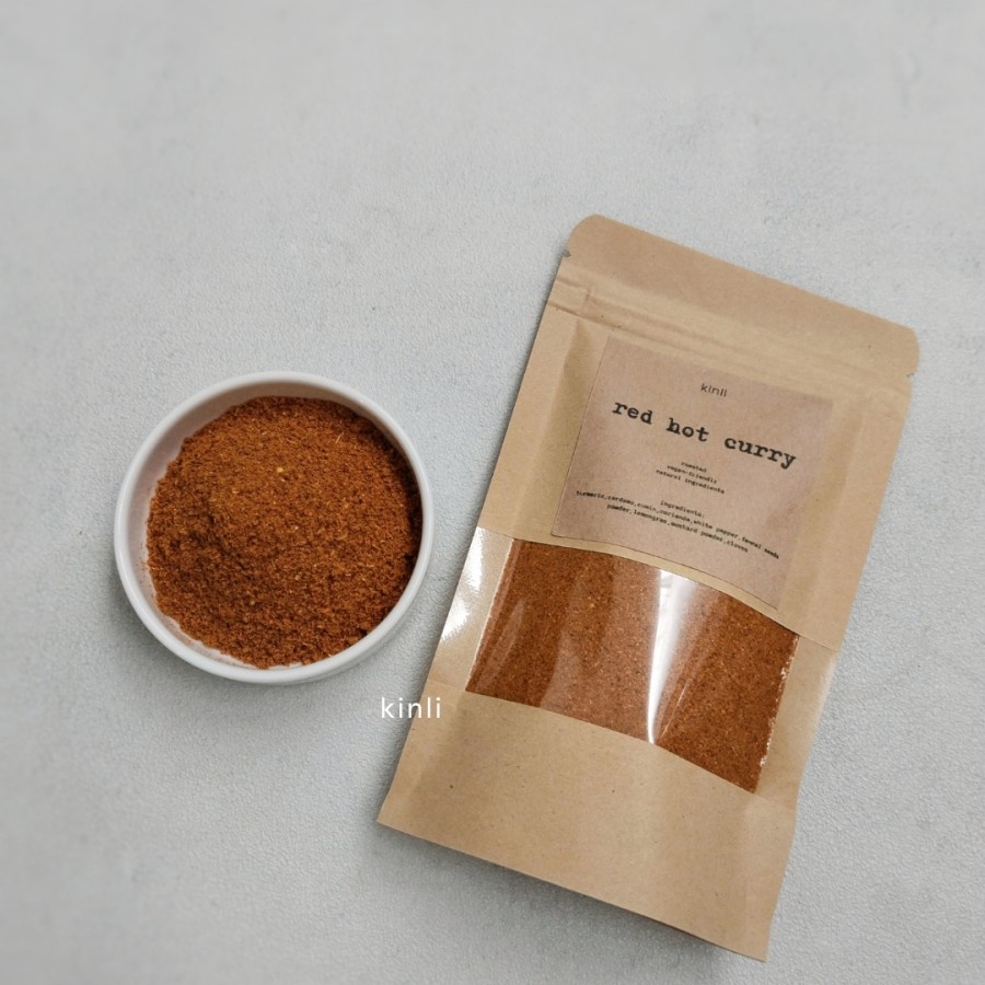 red hot ground curry powder vegan spices bumbu kari rempah