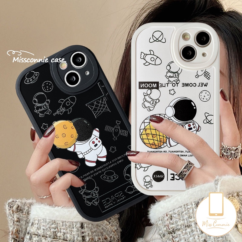 Case NASA Merk Trendy Realme C30 C31 C25s C21 C55 C53 10 Pro C15 C35 C12 GT C17 C21Y C25Y C2 C11 C20A C3 C20 C17 9i 8i 8 8Pro 5i 7i 5 6i 5s 5 6s 6 Kartun Astronot Sarung Soft Cover