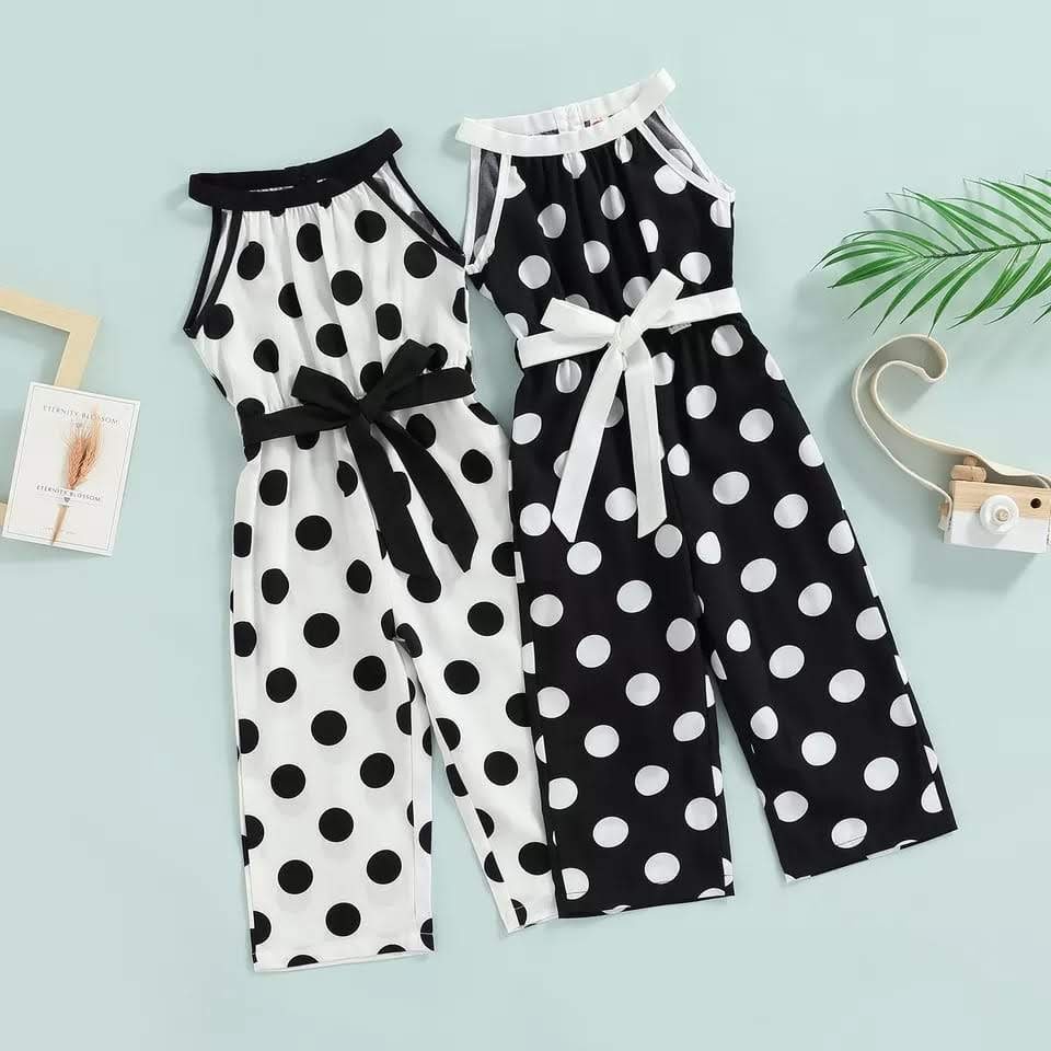 BEFAST - ZTL OOTD Setelan Anak DAVINA / JUMPSUIT ANAK BELANA / Jumpsuit Casual Anak kekinian / Fashion Anak Perempuan trendy / Setelan Anak-Anak Perempuan / Jumpsuit Tanpa Lengan / Pakaian Jalan-Jalan Anak / Oneset Motif Polkadot