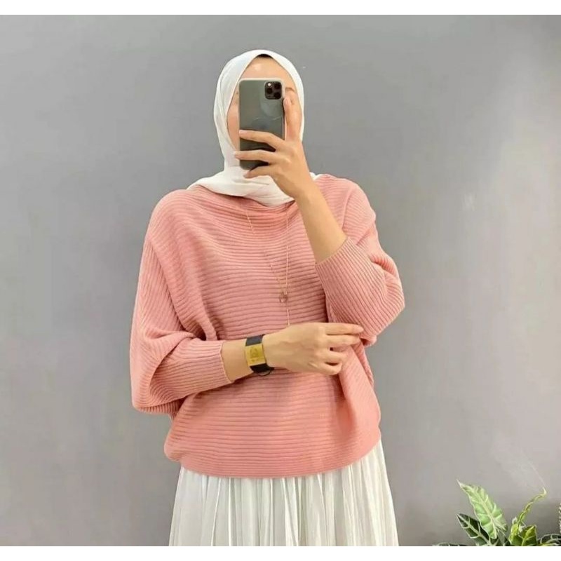 Blouse Batwing Rajut Premium/Batwing Rajut