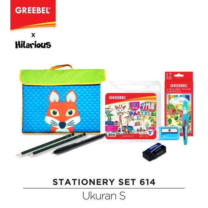 

(COD) GREEBEL Paket Stationery Map / Tas Set 614 Small MURAH Kode 92