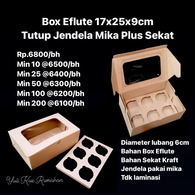 Box Eflute 17x25x9cm Tutup Jendela Mika Plus Sekat