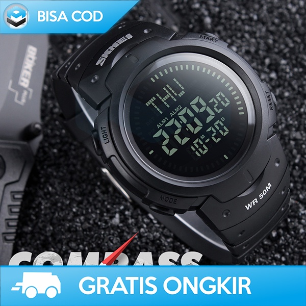 JAM TANGAN OLAHRAGA PRIA SPORT WATCH DESAIN MODERN SENSOR KOMPAS SKMEI