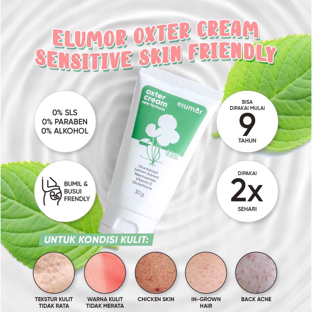 Elumor Oxter Gel New Formula &amp; Cream Pemutih Ketiak &amp; Pemutih Selangkangan Original