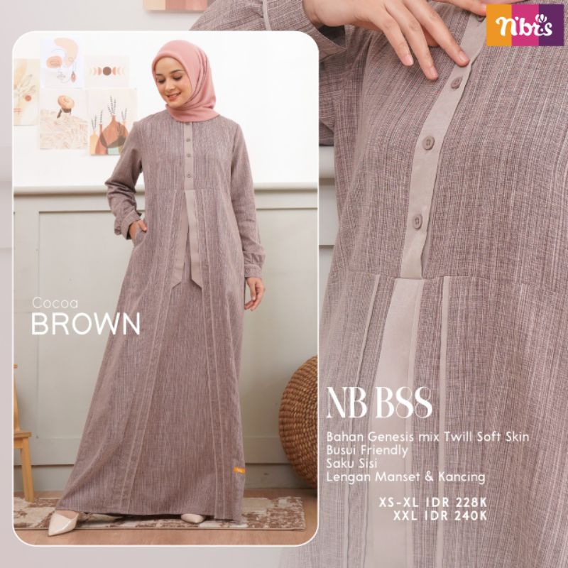 Gamis Dewasa Nibras Terbaru 2022/Gamis Nibras NB B88