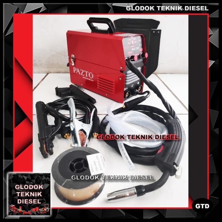 Pazto Mesin Las Mig 130 A Co2 Tanpa Gas Welding Migi Gasless Japan