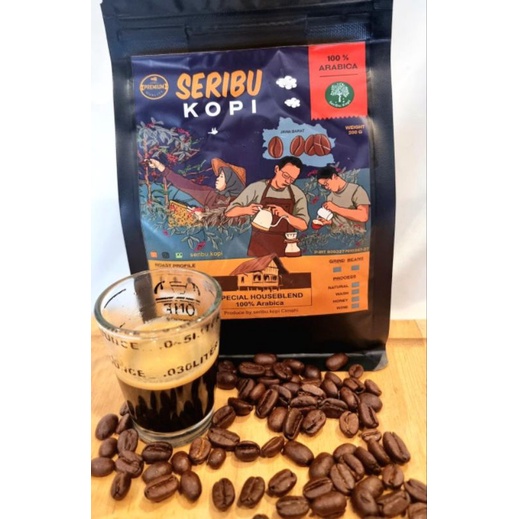 

Kopi Houseblend Special Full 100% Arabica 200 grams Seribu Kopi