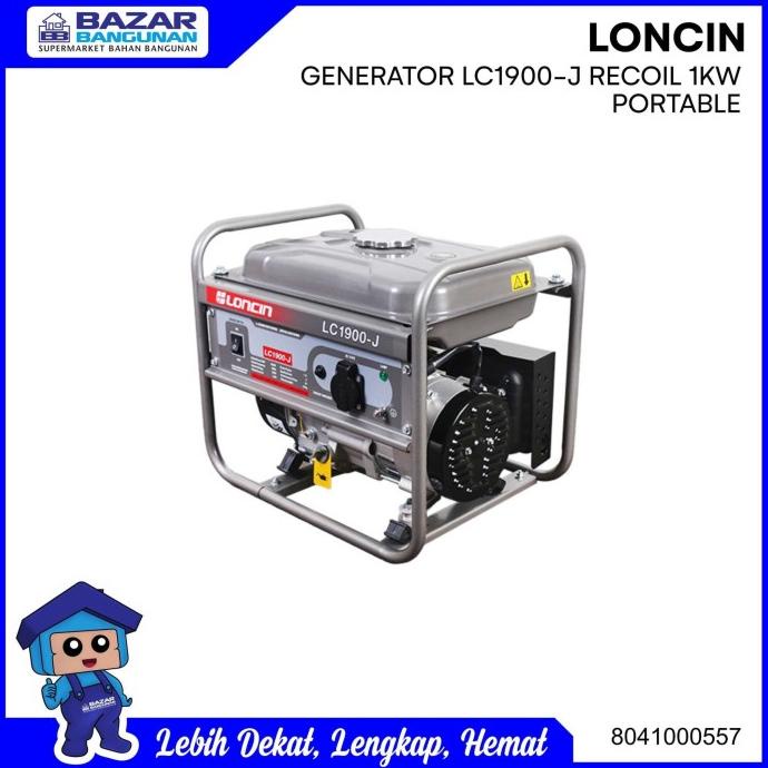 Mesin Genset Generator Listrik Bensin Loncin Lc 1900 J Lc1900J 1000 W