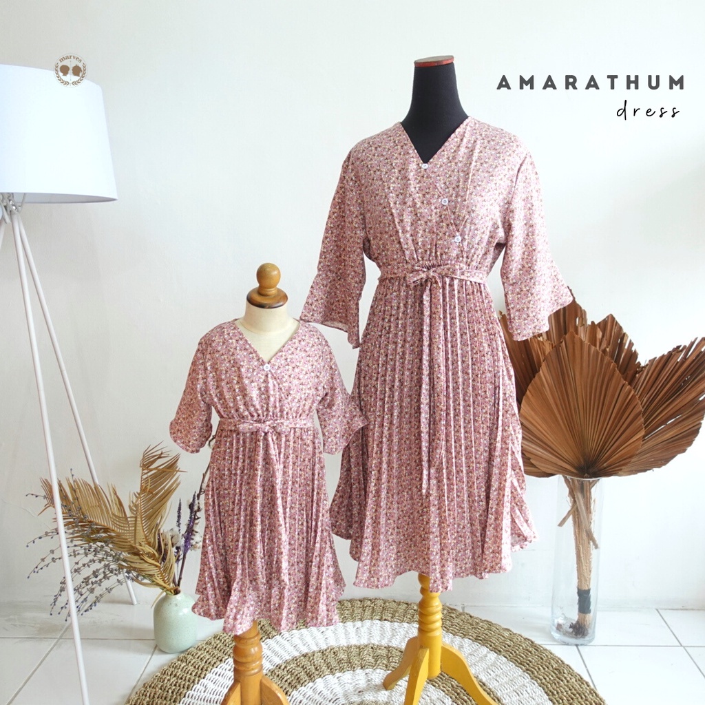 Marves - Amarathum Dress For Mom / Baju Dress Perempuan Dewasa Cantik / Dress Wanita Elegan