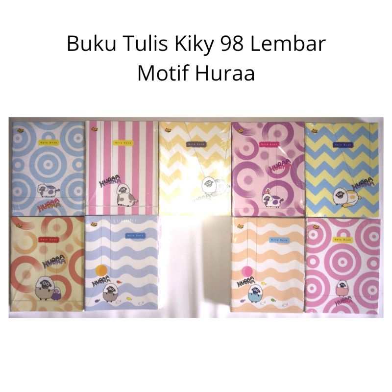 

(1 Pak isi 5 Buku) Buku Tulis KIKY 98 Lembar Garis Warna / Buku Tulis KIKY 98 Warna (1 Pak/5)