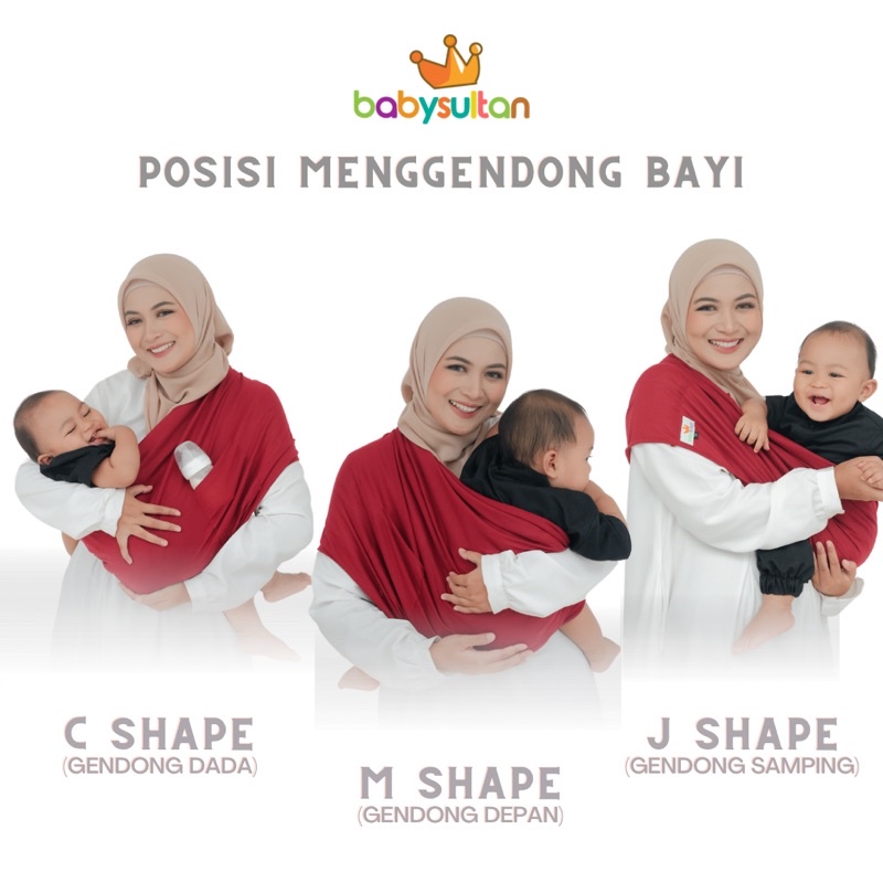 Gendongan Bayi Samping GEOS Instan Polos baby sultan