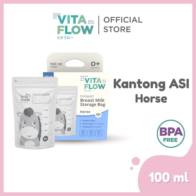 VITAFLOW Kantong ASI 100 ml Animal Series - Double Zipper Anti Bocor