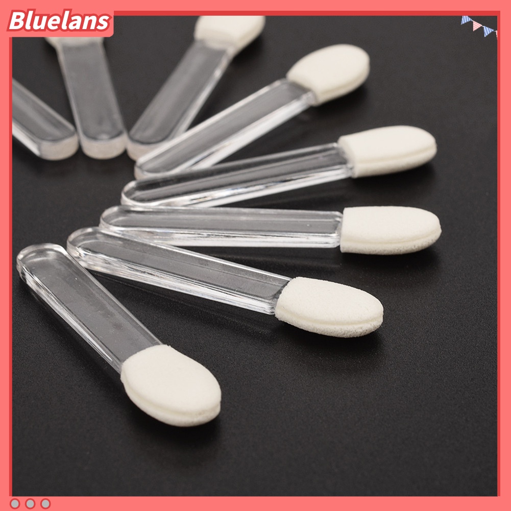 Bluelans 10Pcs Brush Spons Aplikator Eyeshadow Sekali Pakai Warna Transparan Untuk Makeup