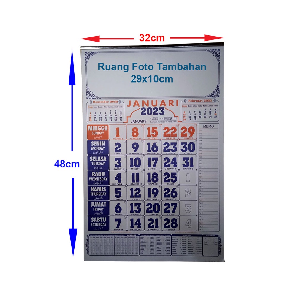 

Kalender Dinding Tahun 2023 12 Lembar Kalender Gantung 2023 12 Halaman