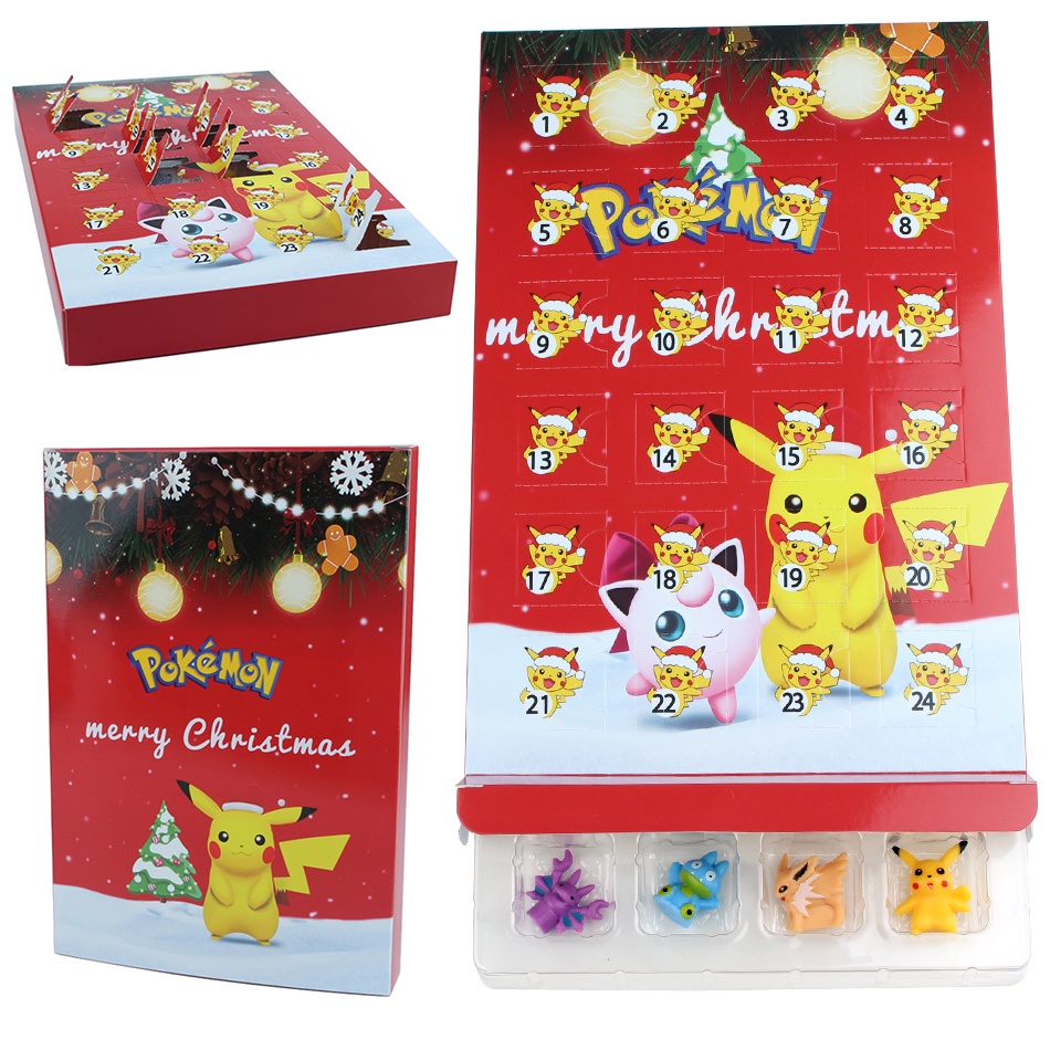 Mainan Action Figure Pokemon Mystery 2023 Advent Kalender Untuk Hadiah Natal