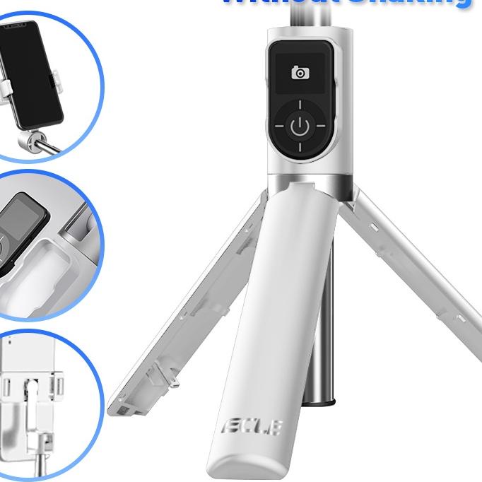 「Segera┛α (NEW) ECLE P70S Selfie Stick Tongsis HP Tripod Free Expansion 100cm Bluetooth 5.0 4in1 【Shoppe›㈨