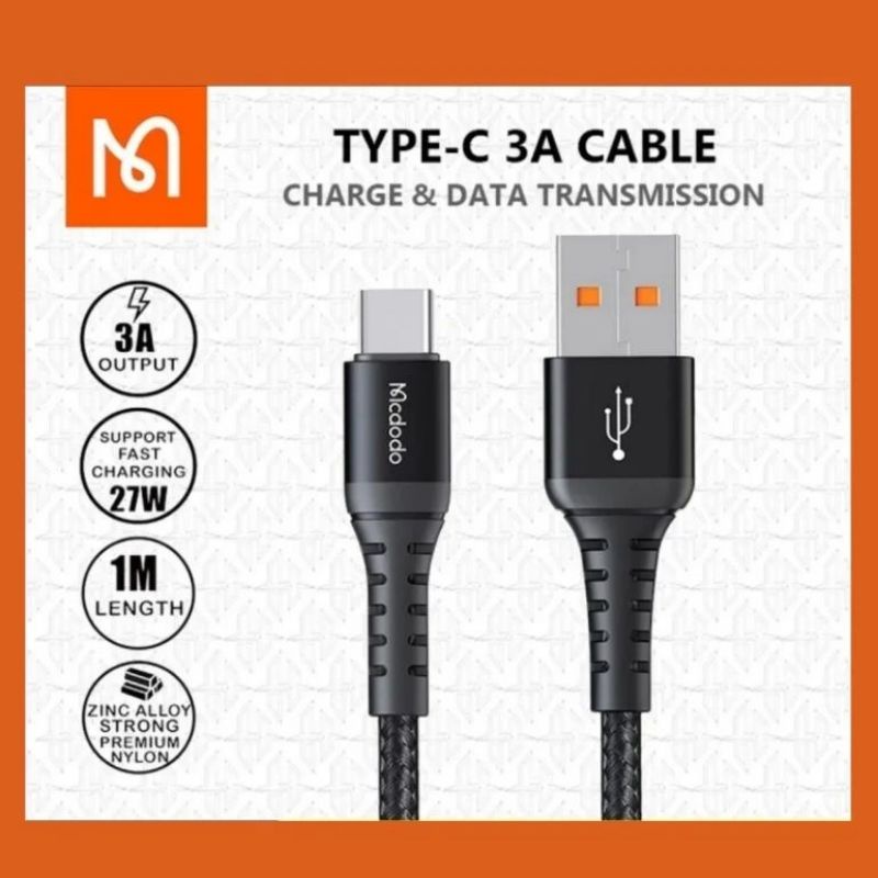 KABEL CHARGING TYPE C MCDODO FAST CHARGING