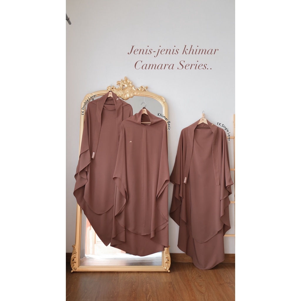 CAMARA SERIES by ALFI HURAIYAH klambieakhwat BISA COD | gamis khimar syari french khimar fk basic nonpad free cadar tali