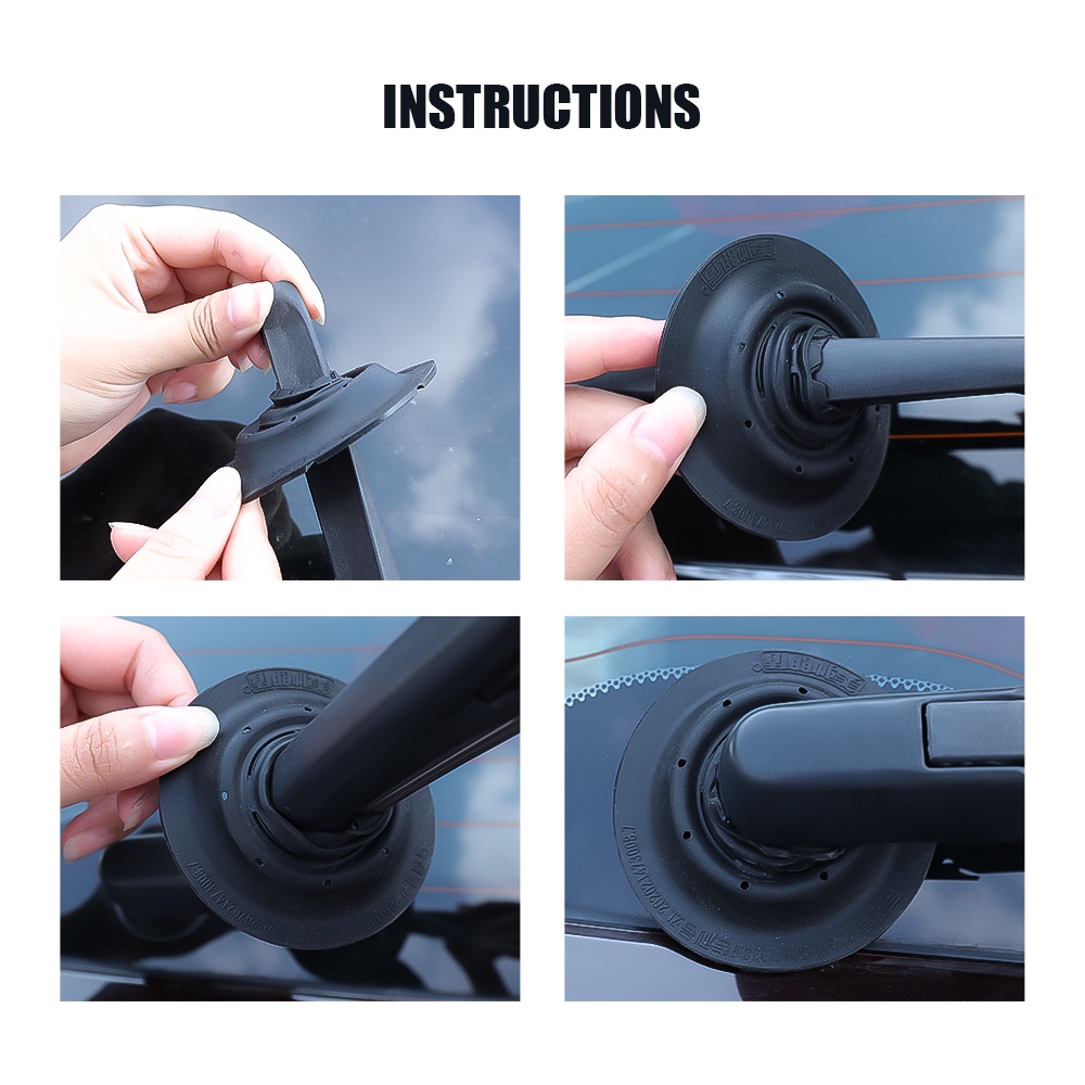 Cover Pelindung Wiper Kaca Depan Mobil Universal Bahan Silikon