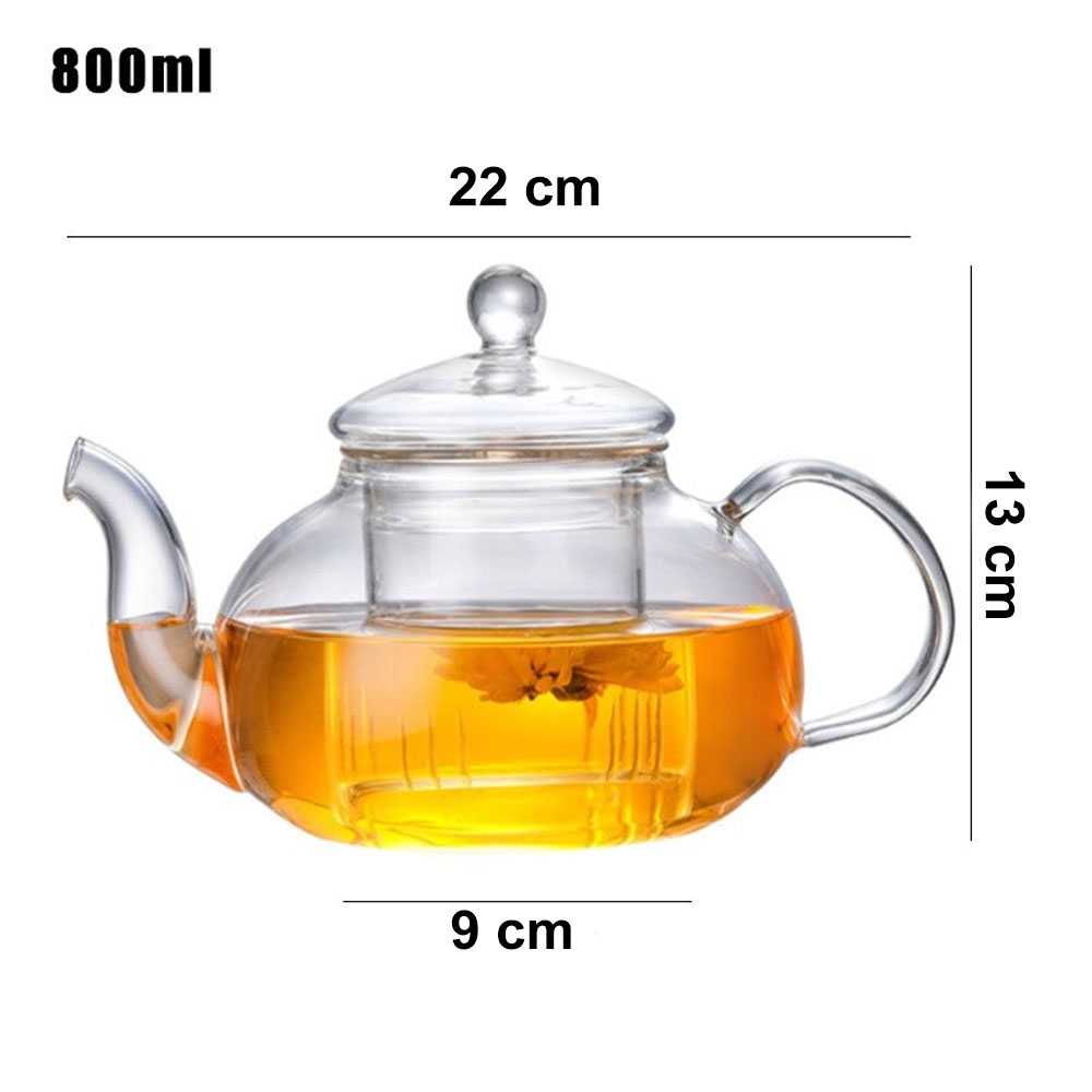 Teko Teh Glass Teapot Japanese Style Infuser 800ml - 8CV102