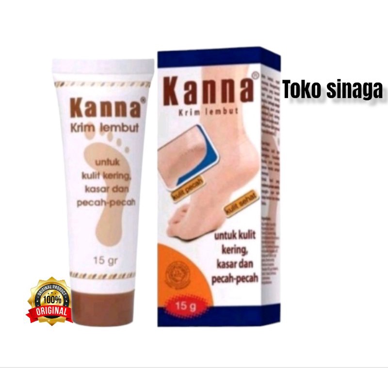 Kanna 15gr  &amp; 30gr krim kaki untuk kulit pecah pecah dan kasar.