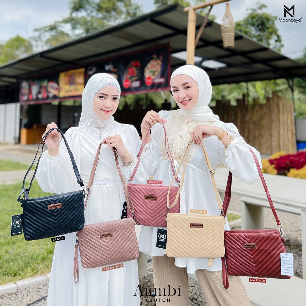 Moonzaya Clutch Arimbi / Tas Tangan Bahan Sintetik Leather
