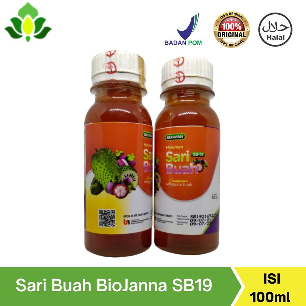 

Sari Buah BioJanna SB19 Minuman Probiotik Campuran Manggis & Sirsak Isi 100ml Original