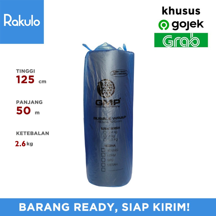 

Bubble Wrap GMP Hitam 2,6 kg 2,6kg Buble Roll 125 x 50 cm Black Original