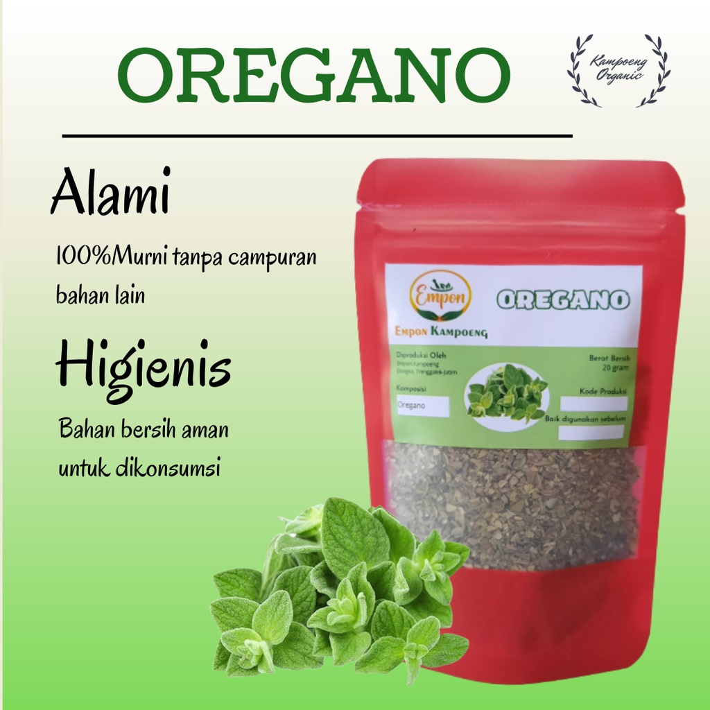

Bumbu Rempah Daun Oregano Flakes Dried Leaves Kering Bahan Makanan Pokok Bumbu Dapur Penyedap Masakan