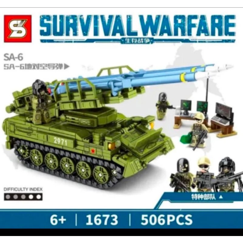 Brick SY 1673 Survival Warfare Tank SA6