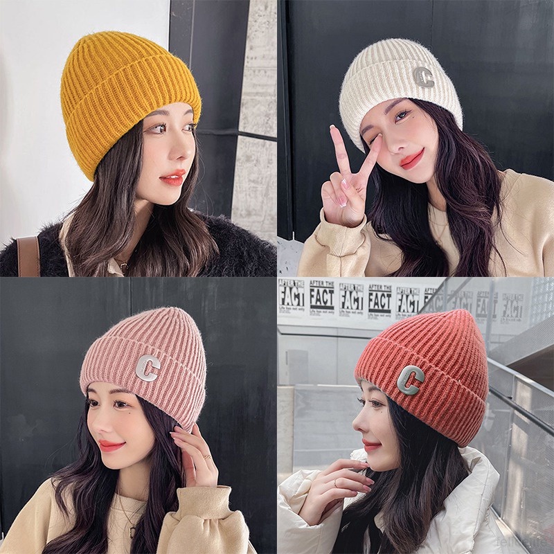 Topi Rajut Pelindung Telinga Untuk Wanita