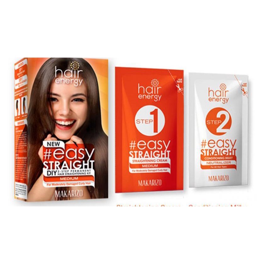 MFI - Makarizo Hair Energy Easy Straight / Smoothing Pelurus Rambut Modern 120ML 80ML BPOM