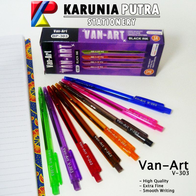 

Pulpen Van Art Click V-303 Hitam 1pack