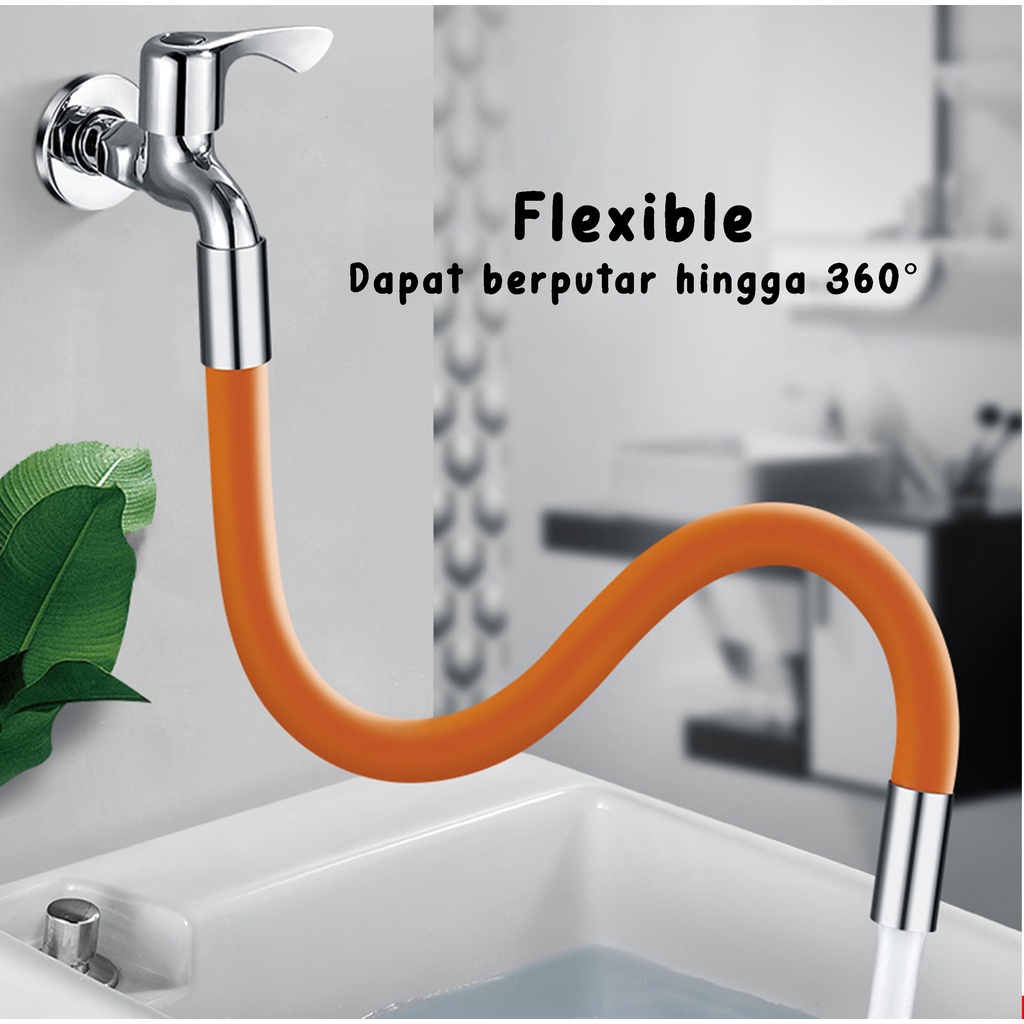 Selang Extention 360 Derajat Bahan Silikon Sambungan Kran Air Flexible extensi