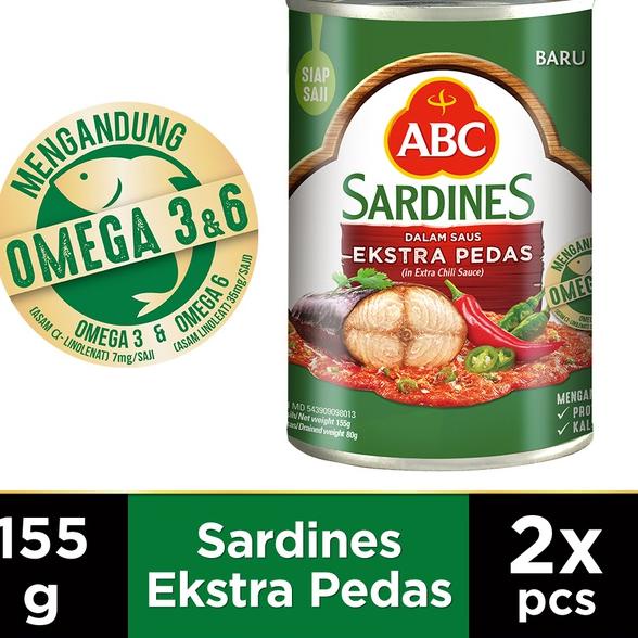 

㊔ ABC Sarden Saus Extra Pedas 155 g x2 TERLARIS 2677 ☁