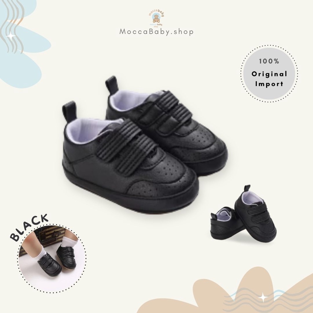 MBSS - PREWALKER Sepatu Anak Bayi Baby Shoes Sandal Casual Socks Anti Slip Bahan Import / NICHOLAS